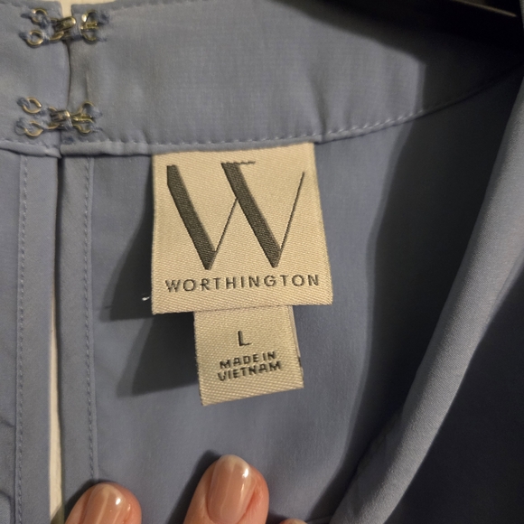 Worthington Light Blue Women's Blouse - Picture 2 of 3
